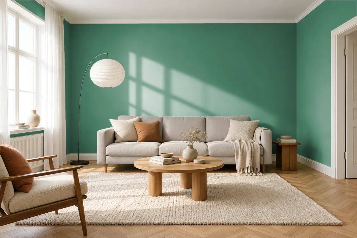 Краска Swiss Lake SL-2367 Bergamot — гостиная в скандинавском стиле