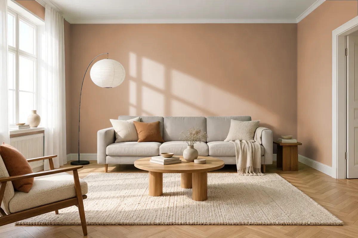 Краска Swiss Lake SL-0855 Hazelnut Latte — гостиная в скандинавском стиле