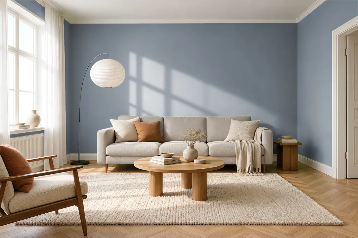 Краска Swiss Lake SL-2909 Office Carpet — гостиная в скандинавском стиле