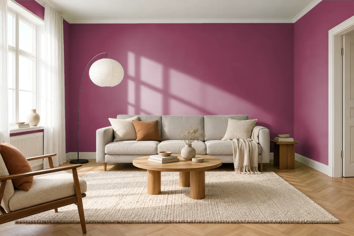 Краска Swiss Lake SL-1392 Sweet Cherry — гостиная в скандинавском стиле