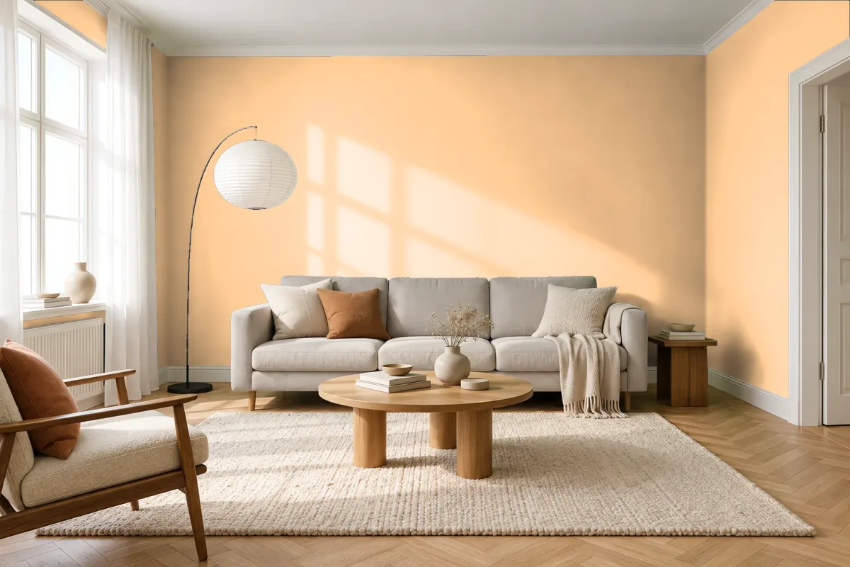 Краска Swiss Lake SL-1137 Sweet Peach — гостиная в скандинавском стиле