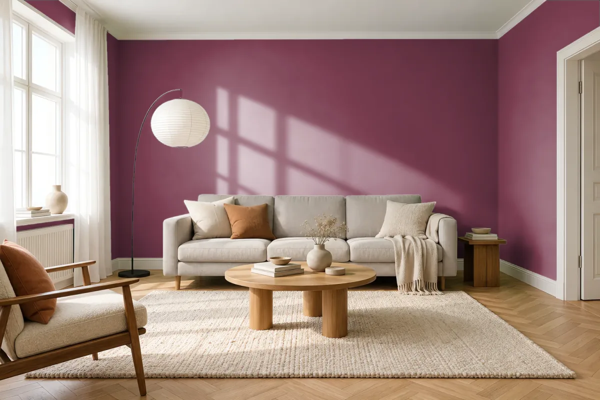 Краска Swiss Lake SL-1395 Heather — гостиная в скандинавском стиле