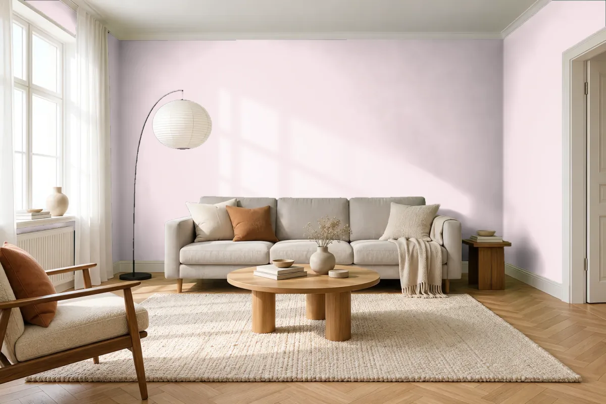 Краска Swiss Lake SL-1651 Barely Rose — гостиная в скандинавском стиле