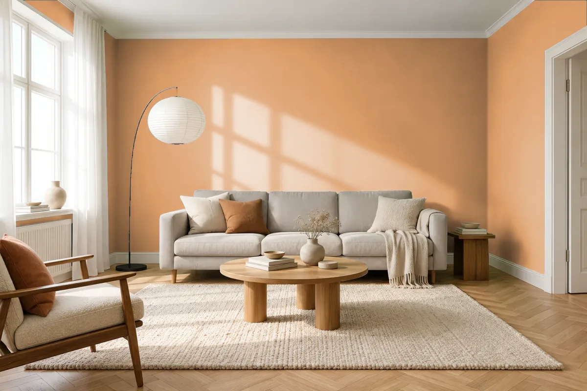 Краска Swiss Lake SL-1150 Lama — гостиная в скандинавском стиле