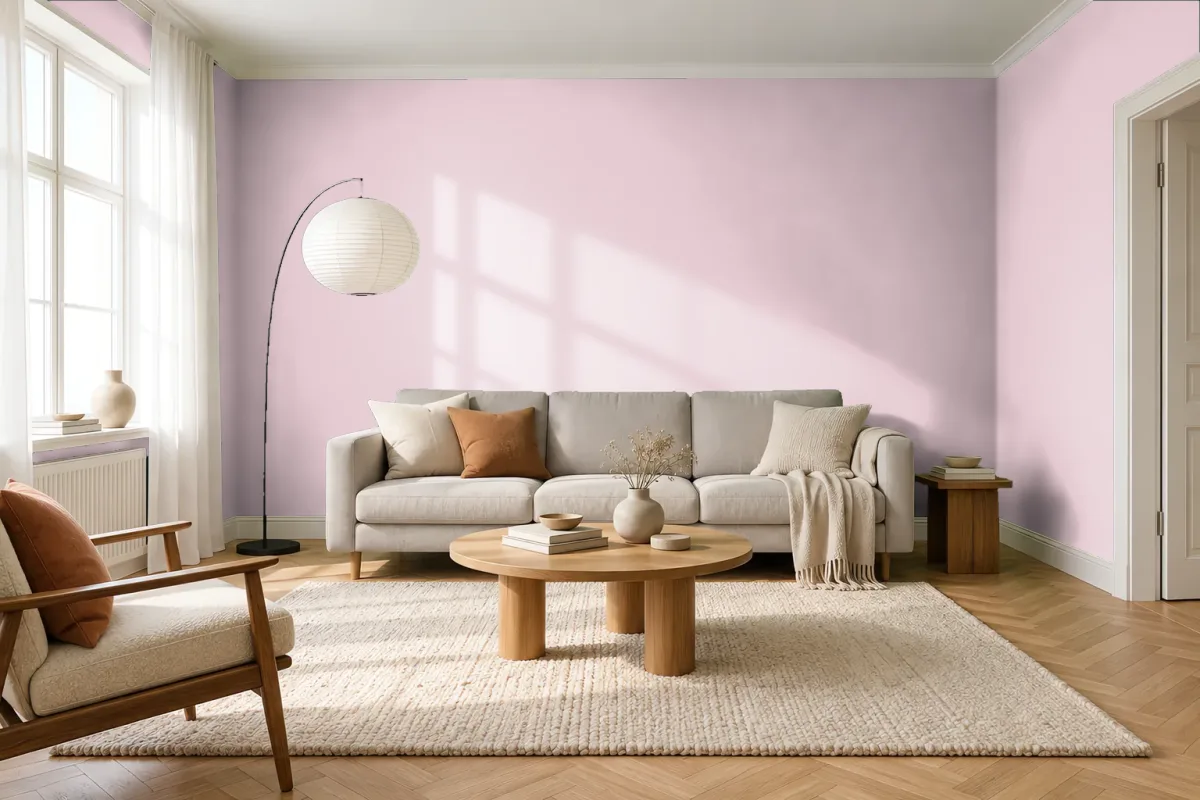 Краска Swiss Lake SL-1669 Pink Kimono — гостиная в скандинавском стиле