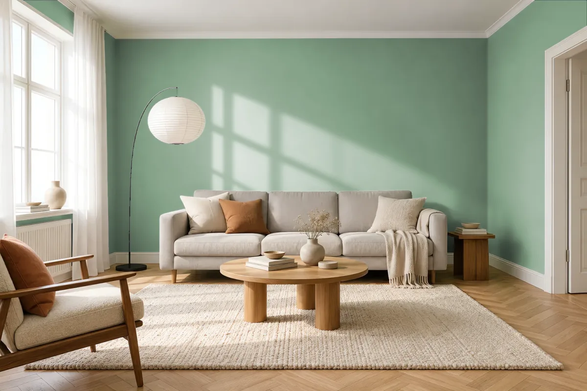 Краска Swiss Lake SL-2705 Provence — гостиная в скандинавском стиле