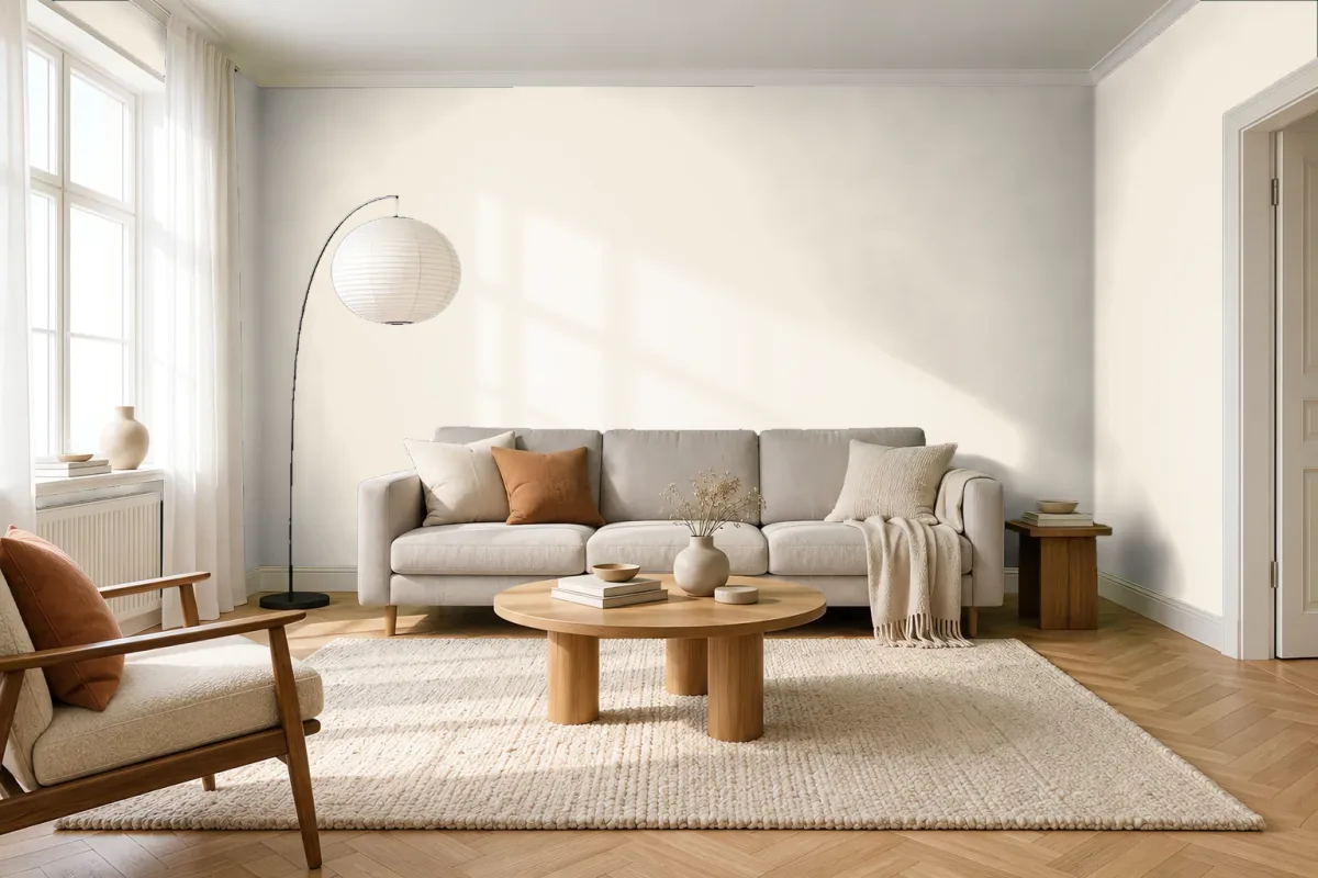 Краска Swiss Lake SL-0402 Whipped Latte — гостиная в скандинавском стиле