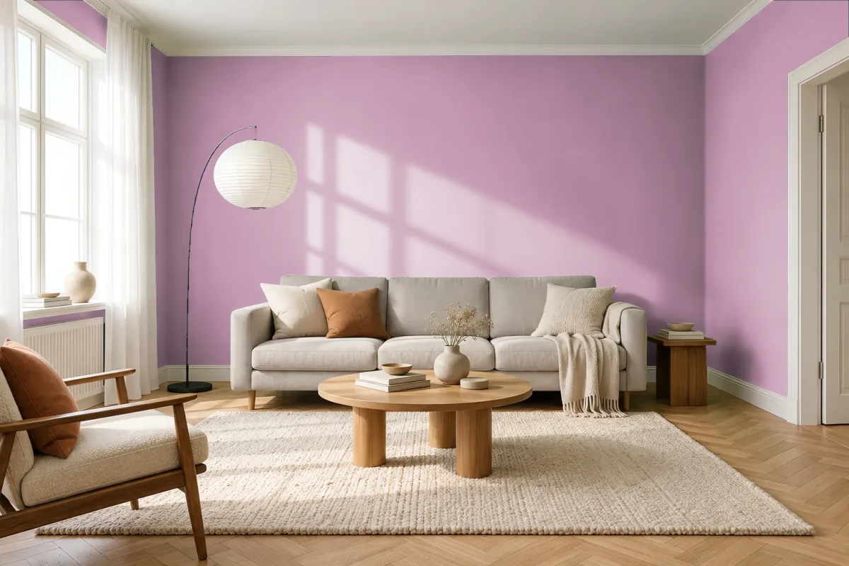 Краска Swiss Lake SL-1683 Marvelous Pink — гостиная в скандинавском стиле