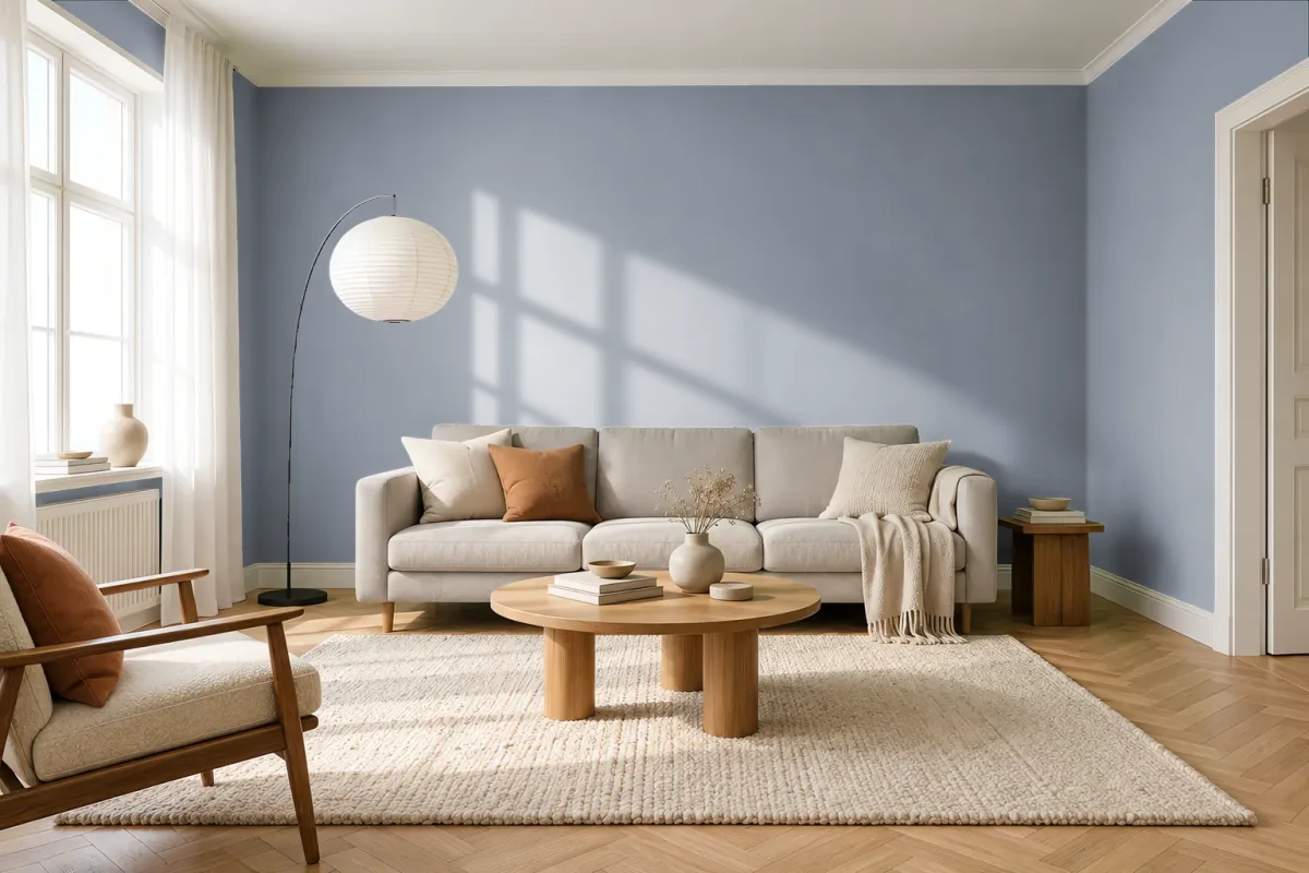 Краска Swiss Lake SL-2964 Boulevard of Dreams — гостиная в скандинавском стиле