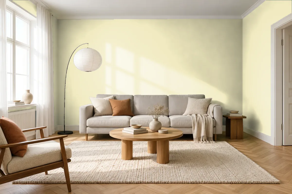 Краска NCS S 0515-G80Y — гостиная в скандинавском стиле