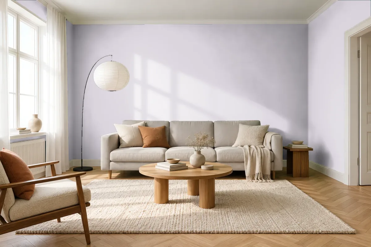 Краска Swiss Lake SL-1707 Lilac Chiffon — гостиная в скандинавском стиле