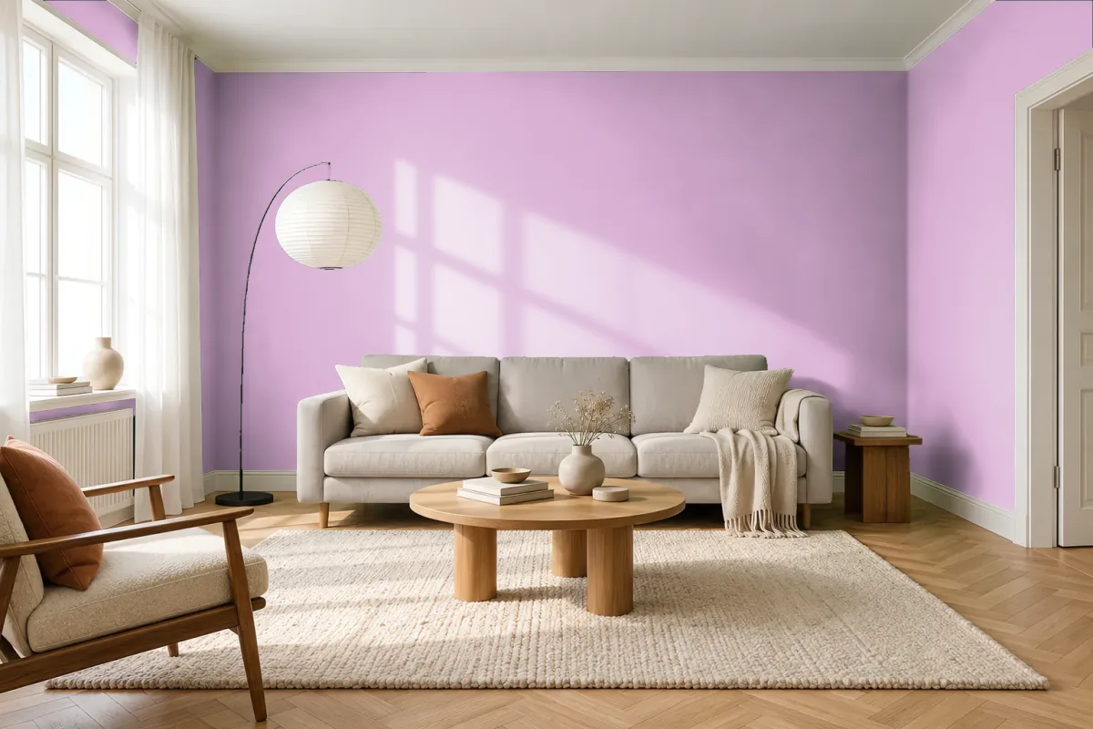 Краска Swiss Lake SL-1715 Exuberant Pink — гостиная в скандинавском стиле