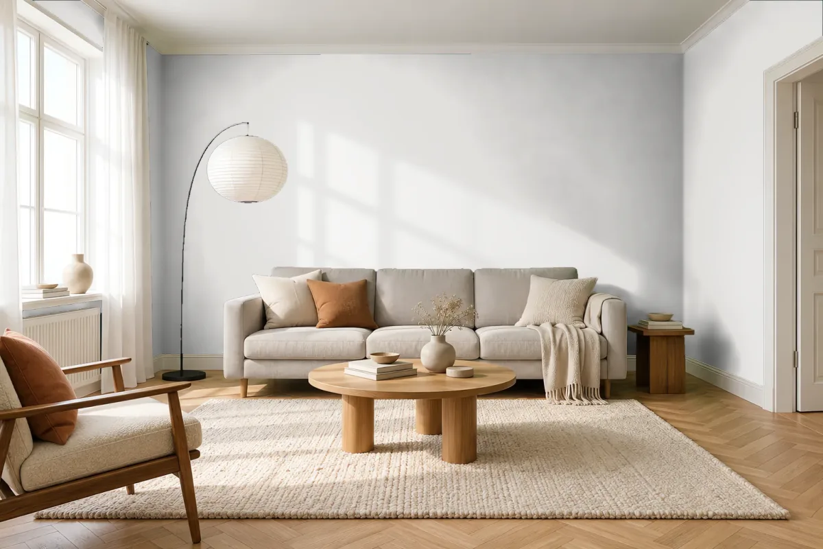Краска Swiss Lake SL-2755 Stone Pavilion — гостиная в скандинавском стиле