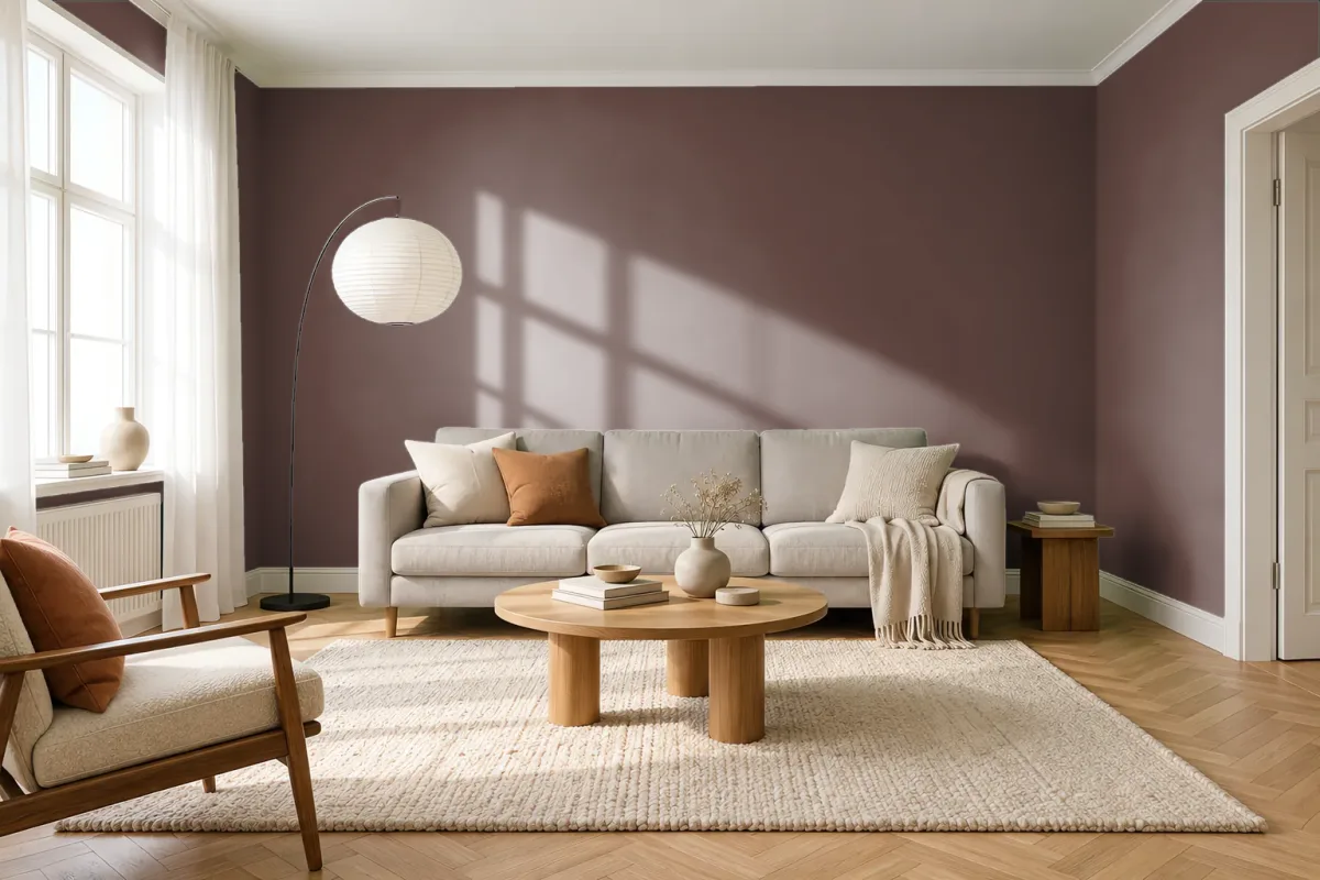 Краска Swiss Lake SL-0710 Brown Toast — гостиная в скандинавском стиле