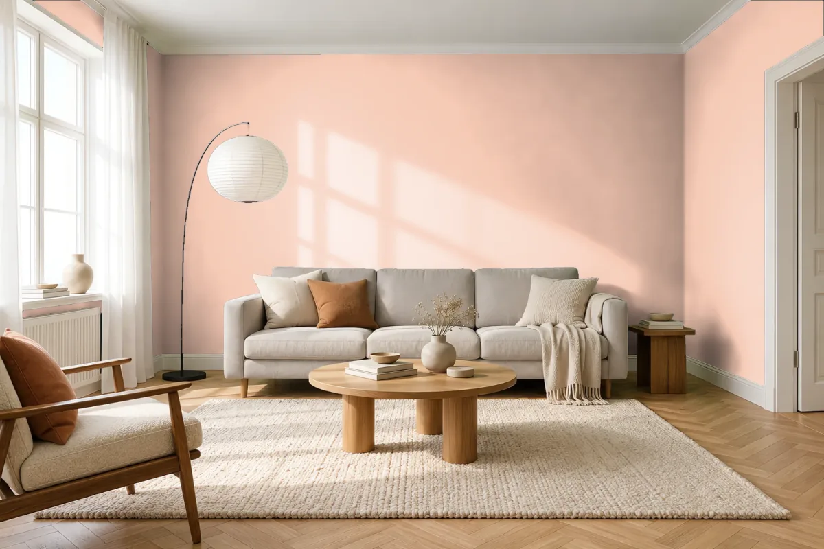 Краска Swiss Lake SL-1232 Rose Milk — гостиная в скандинавском стиле