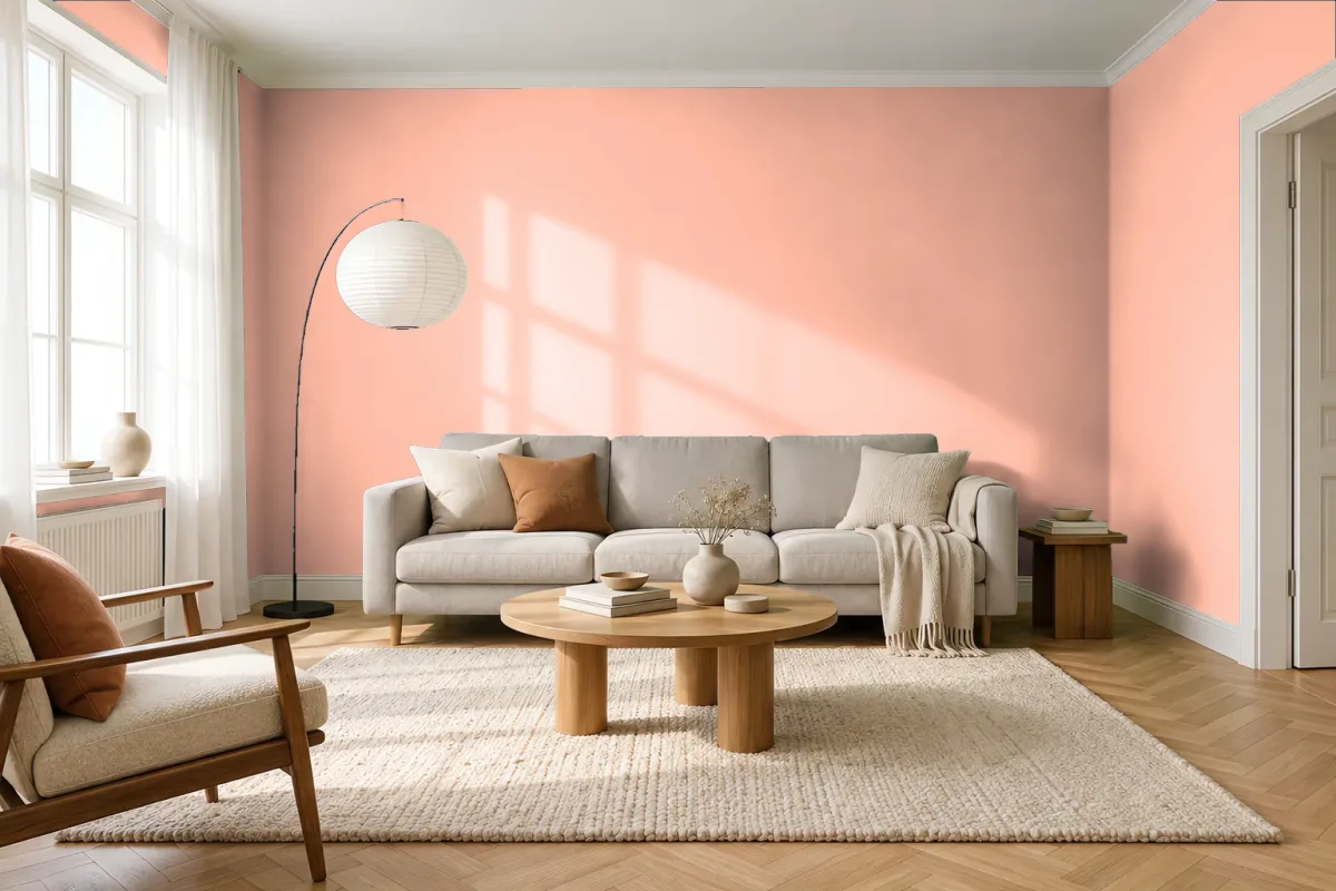 Краска Swiss Lake SL-1243 Victorian Rose — гостиная в скандинавском стиле