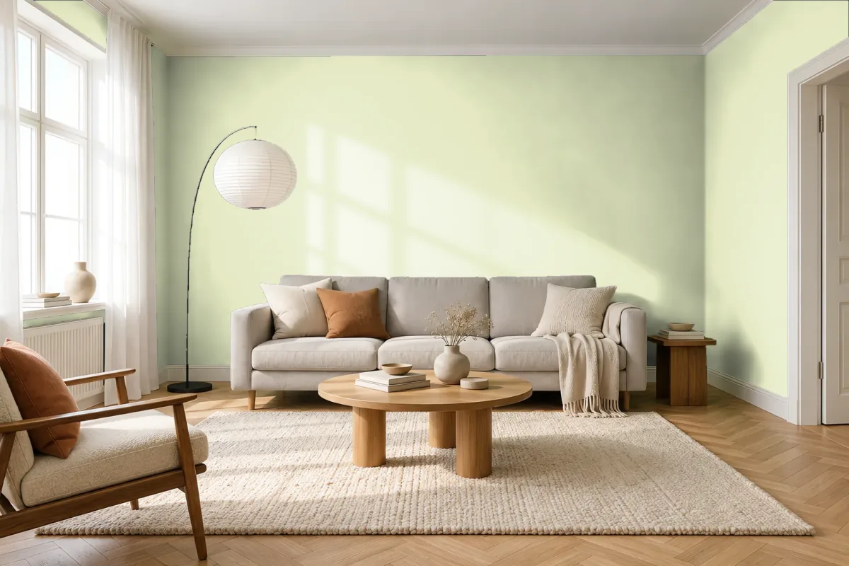 Краска Swiss Lake SL-2523 Lily Green — гостиная в скандинавском стиле