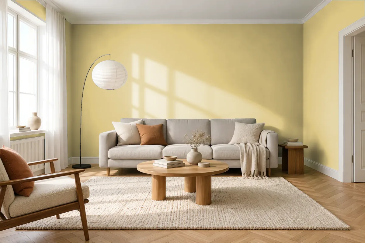 Краска Swiss Lake SL-0991 Olive Vinegar — гостиная в скандинавском стиле