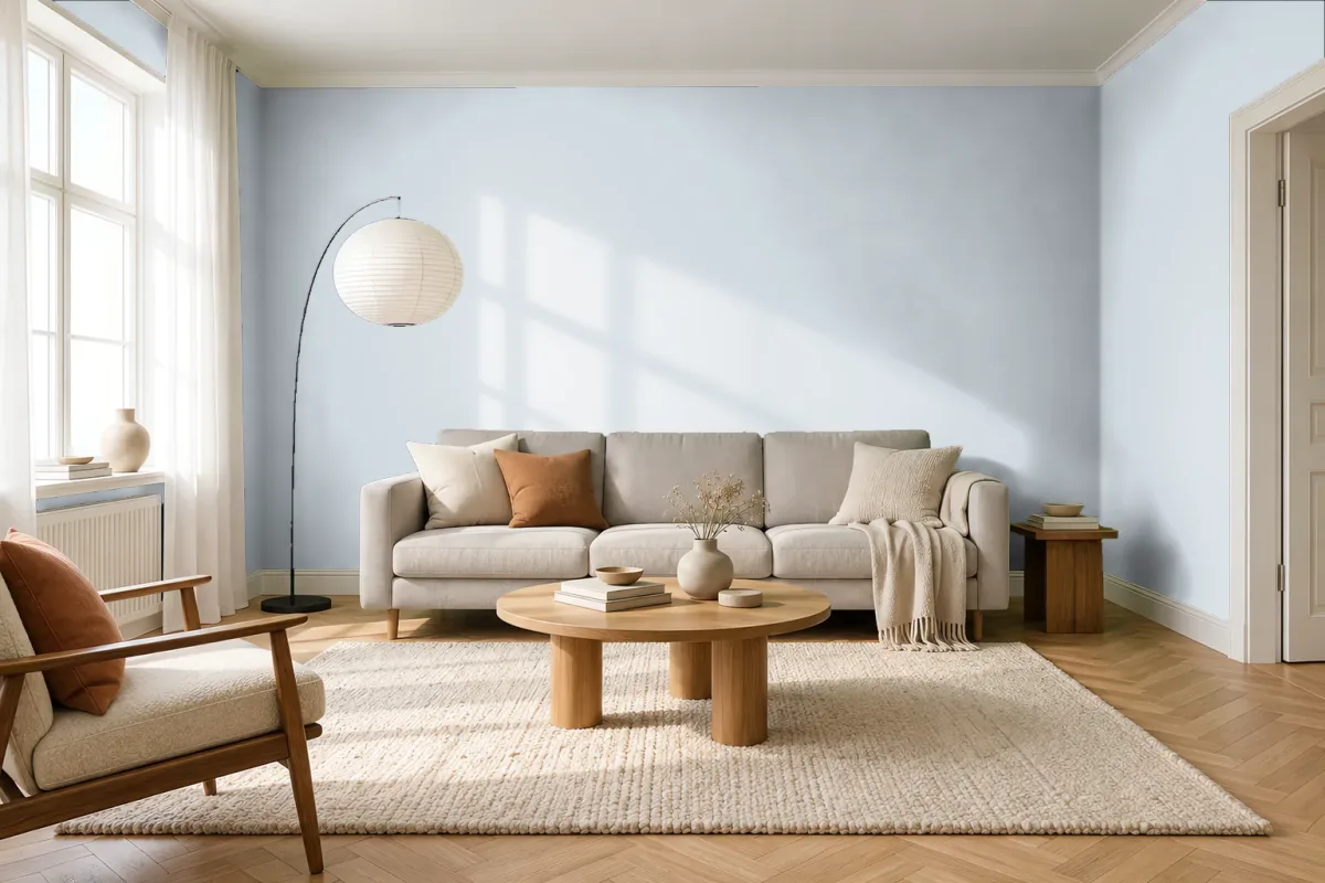 Краска Tikkurila TVT G490 Prince — гостиная в скандинавском стиле