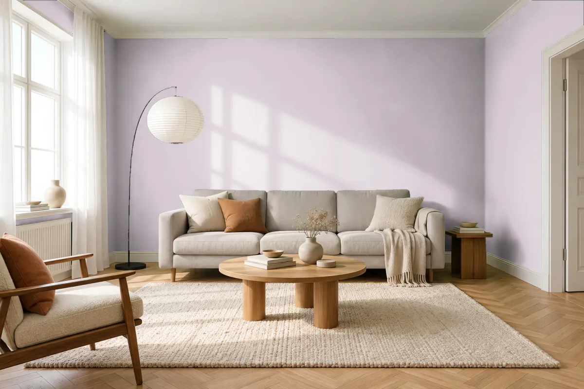 Краска Little Greene LG 266 Hortense — гостиная в скандинавском стиле