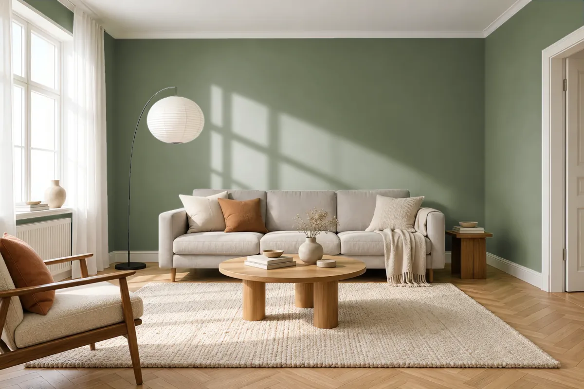 Краска Tikkurila TVT M448 — гостиная в скандинавском стиле