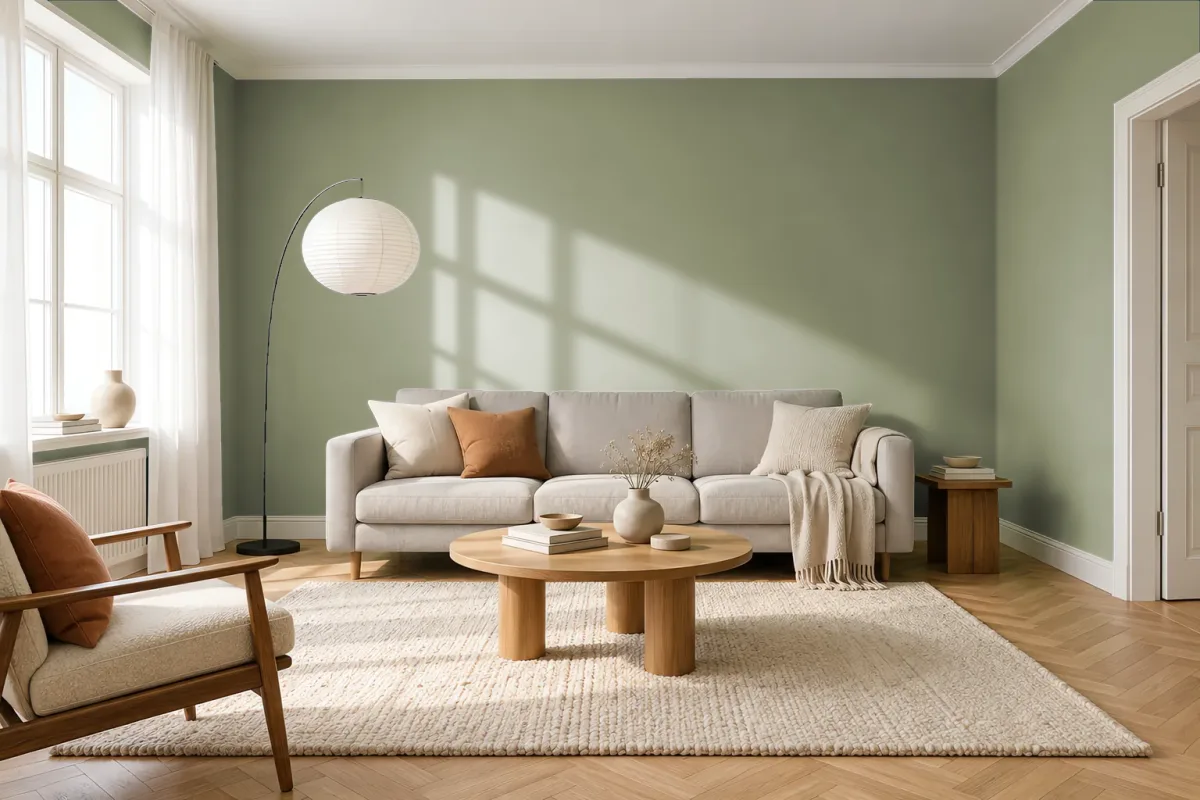 Краска Tikkurila TVT K449 — гостиная в скандинавском стиле