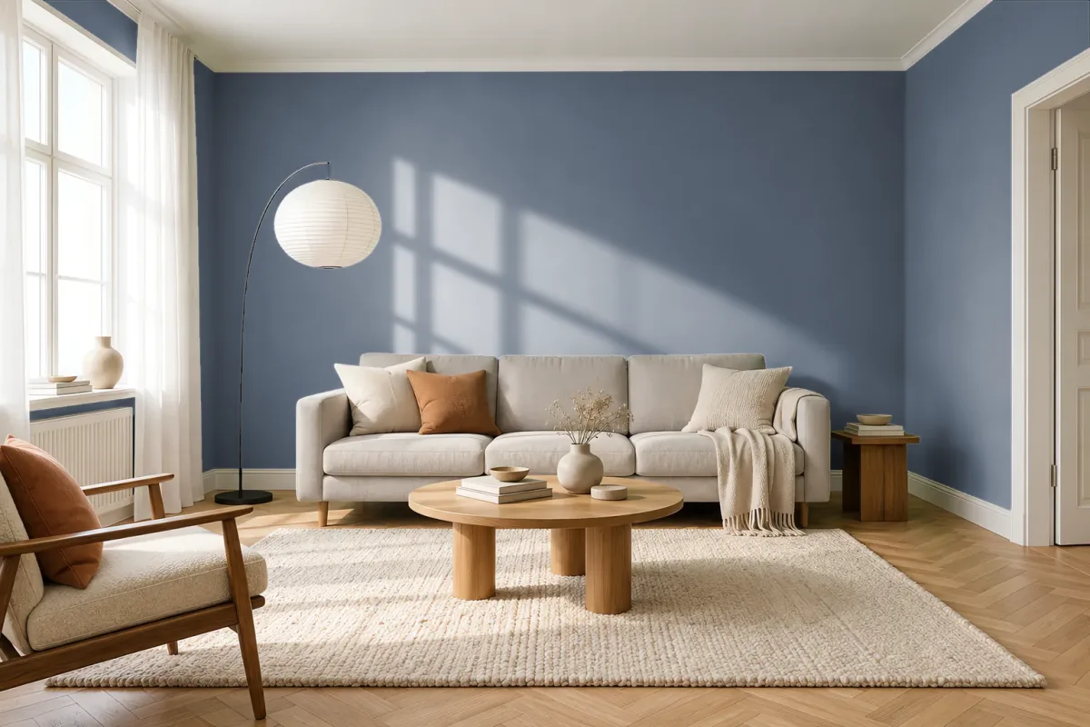 Краска Tikkurila TVT N430 — гостиная в скандинавском стиле