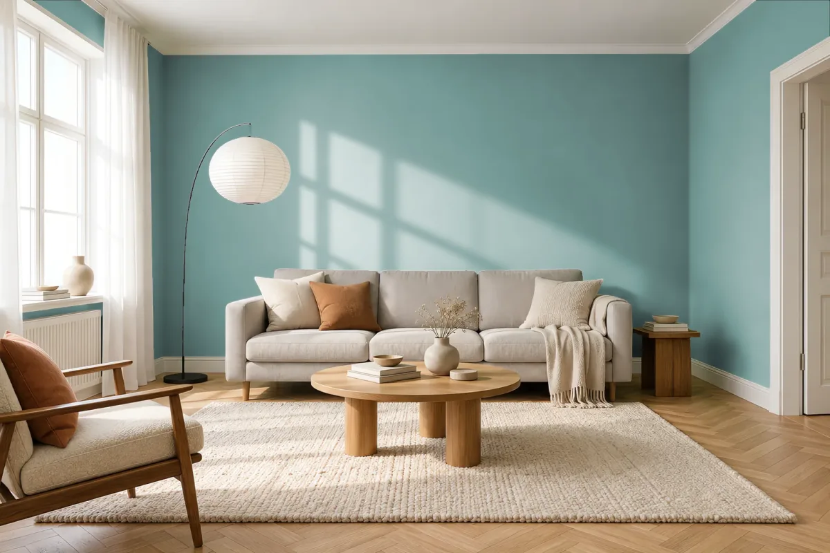Краска Tikkurila TVT S368 — гостиная в скандинавском стиле