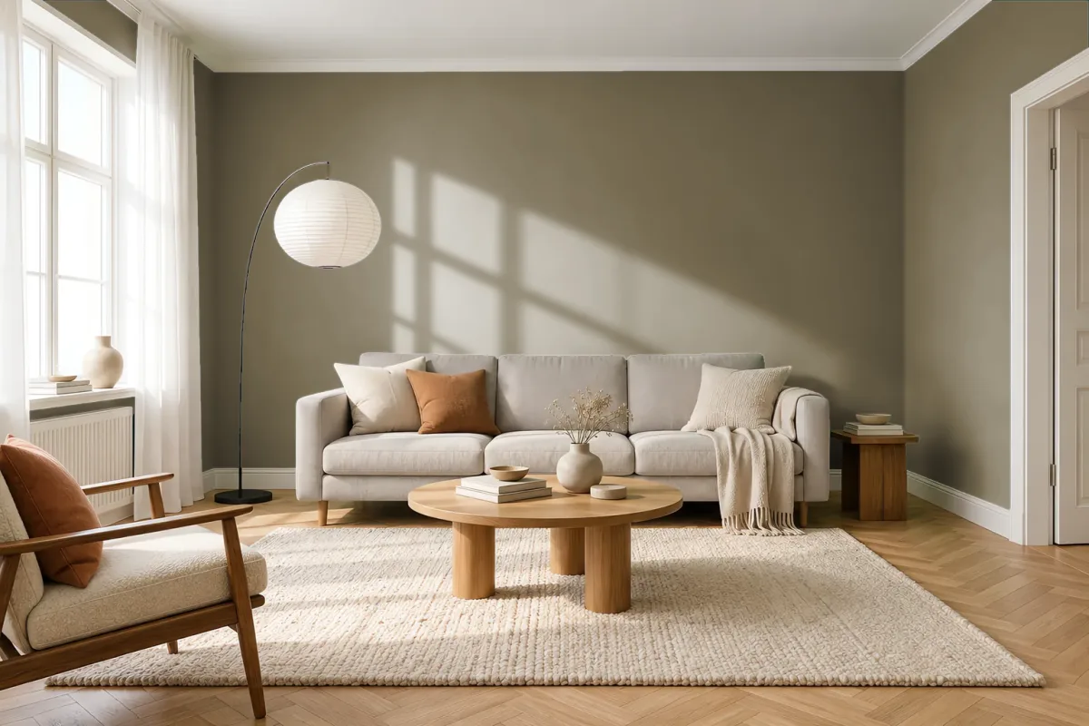 Краска Tikkurila TVT N455 — гостиная в скандинавском стиле