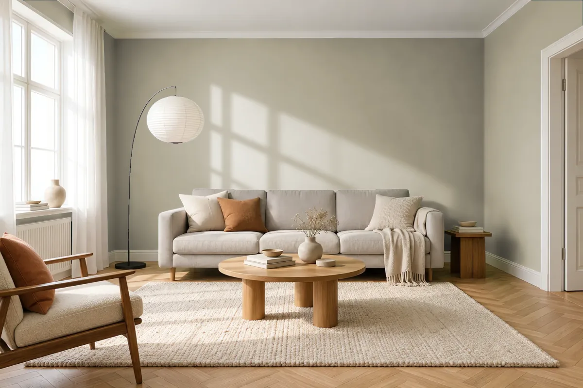 Краска Tikkurila TVT S458 — гостиная в скандинавском стиле