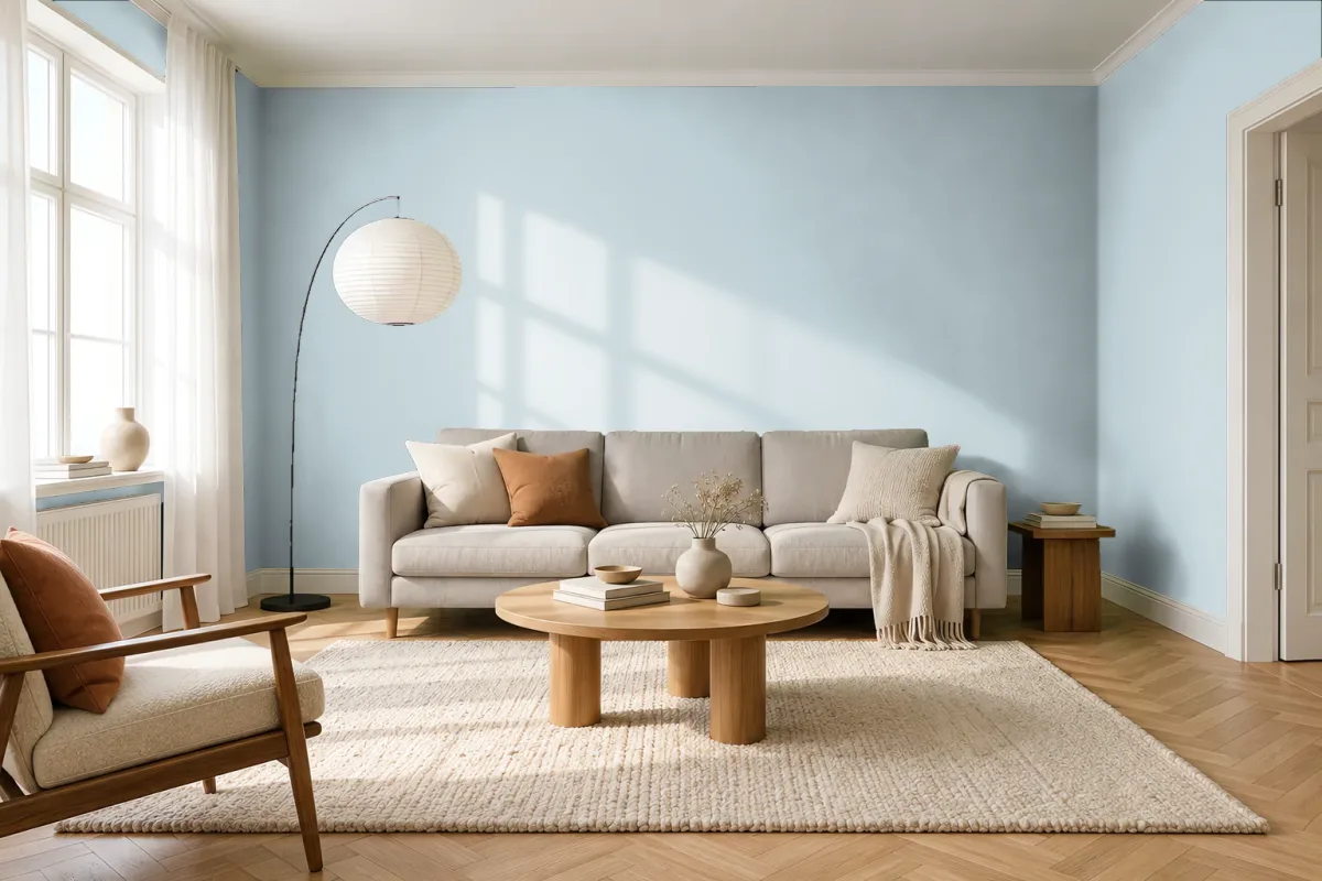 Краска Tikkurila TVT H438 — гостиная в скандинавском стиле