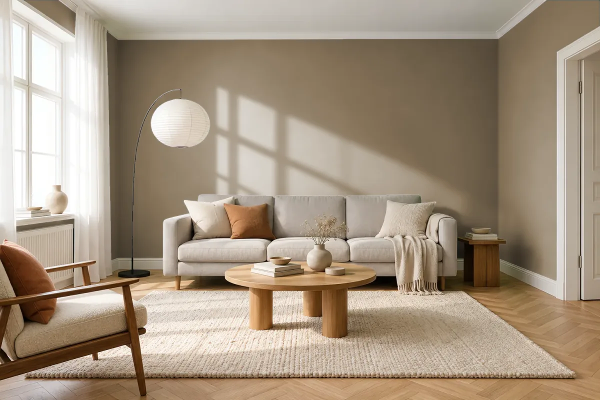 Краска Tikkurila TVT N459 — гостиная в скандинавском стиле