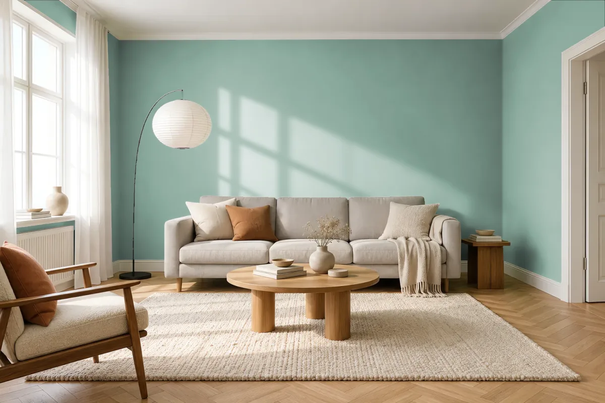 Краска Tikkurila TVT S374 — гостиная в скандинавском стиле