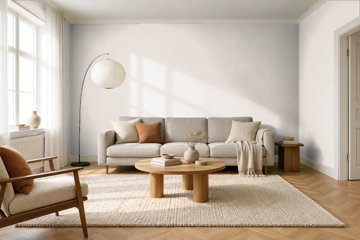 Краска Tikkurila TVT F483 Illusion — гостиная в скандинавском стиле