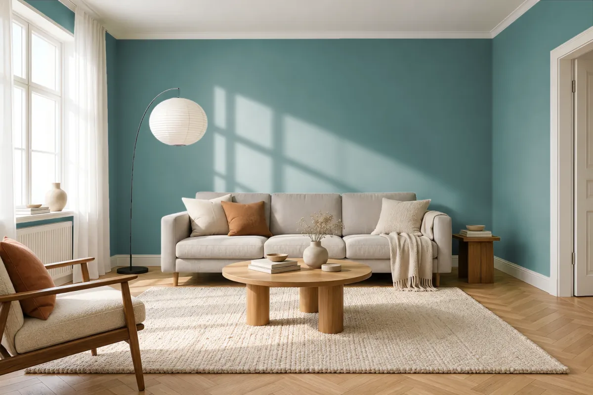 Краска Tikkurila TVT L440 — гостиная в скандинавском стиле