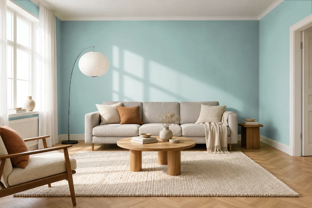 Краска Tikkurila TVT J441 — гостиная в скандинавском стиле