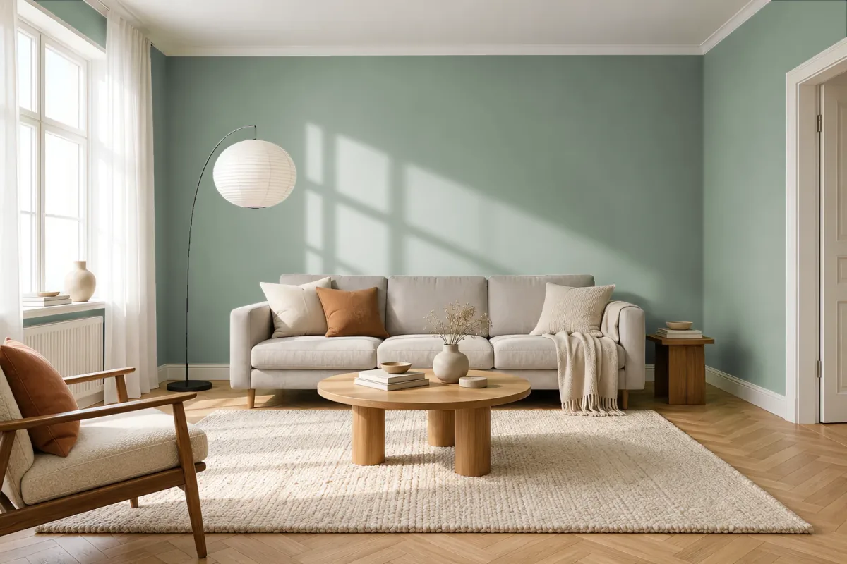 Краска Tikkurila TVT V378 — гостиная в скандинавском стиле