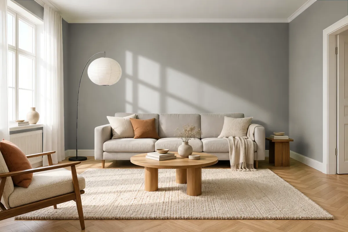 Краска Tikkurila TVT S487 — гостиная в скандинавском стиле