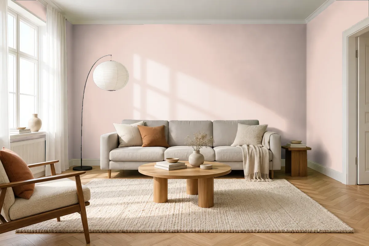 Краска PANTONE 12-1206 Silver Peony — гостиная в скандинавском стиле