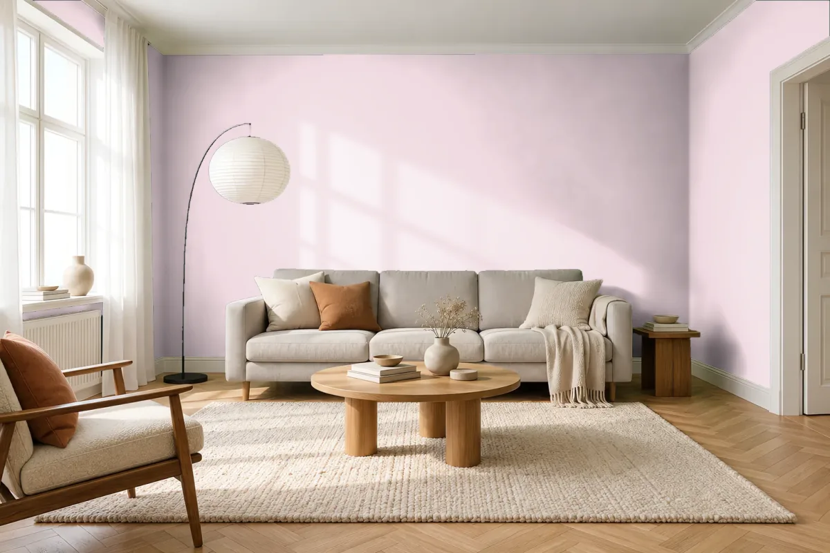 Краска PANTONE 705 C — гостиная в скандинавском стиле