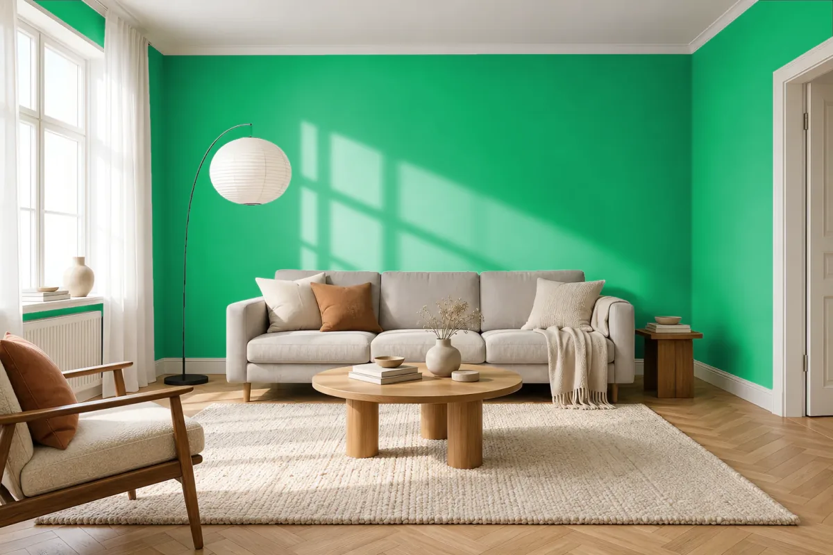 Краска PANTONE 7482 C — гостиная в скандинавском стиле