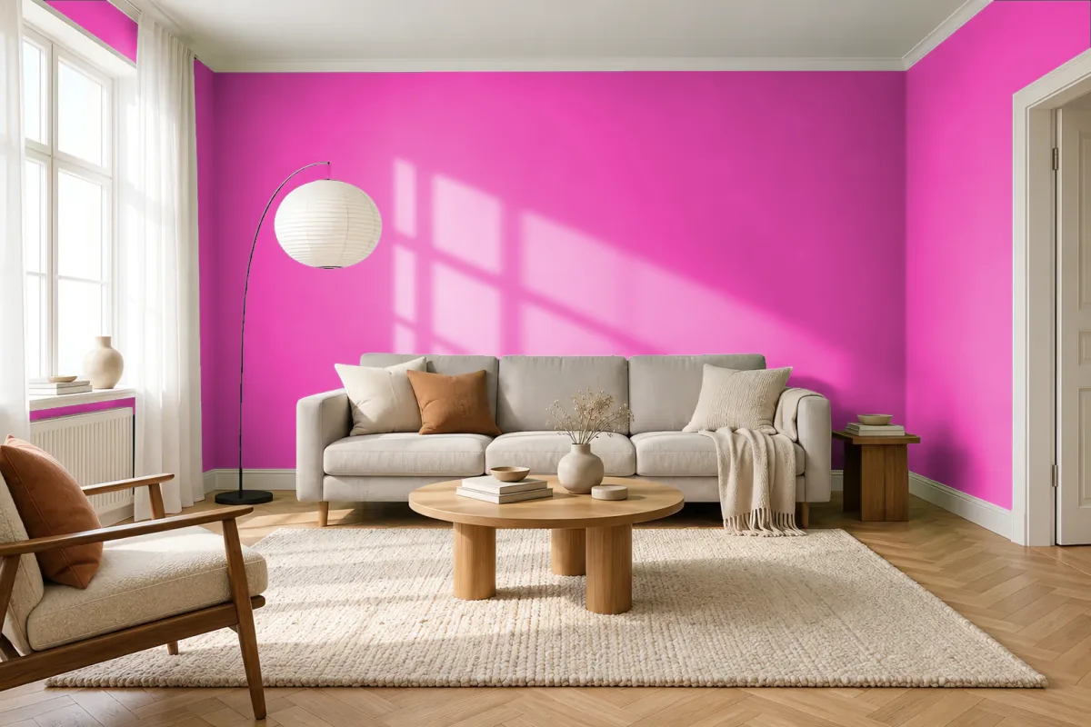 Краска PANTONE 813 C — гостиная в скандинавском стиле