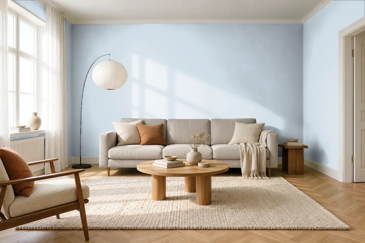 Краска PANTONE 642 C — гостиная в скандинавском стиле