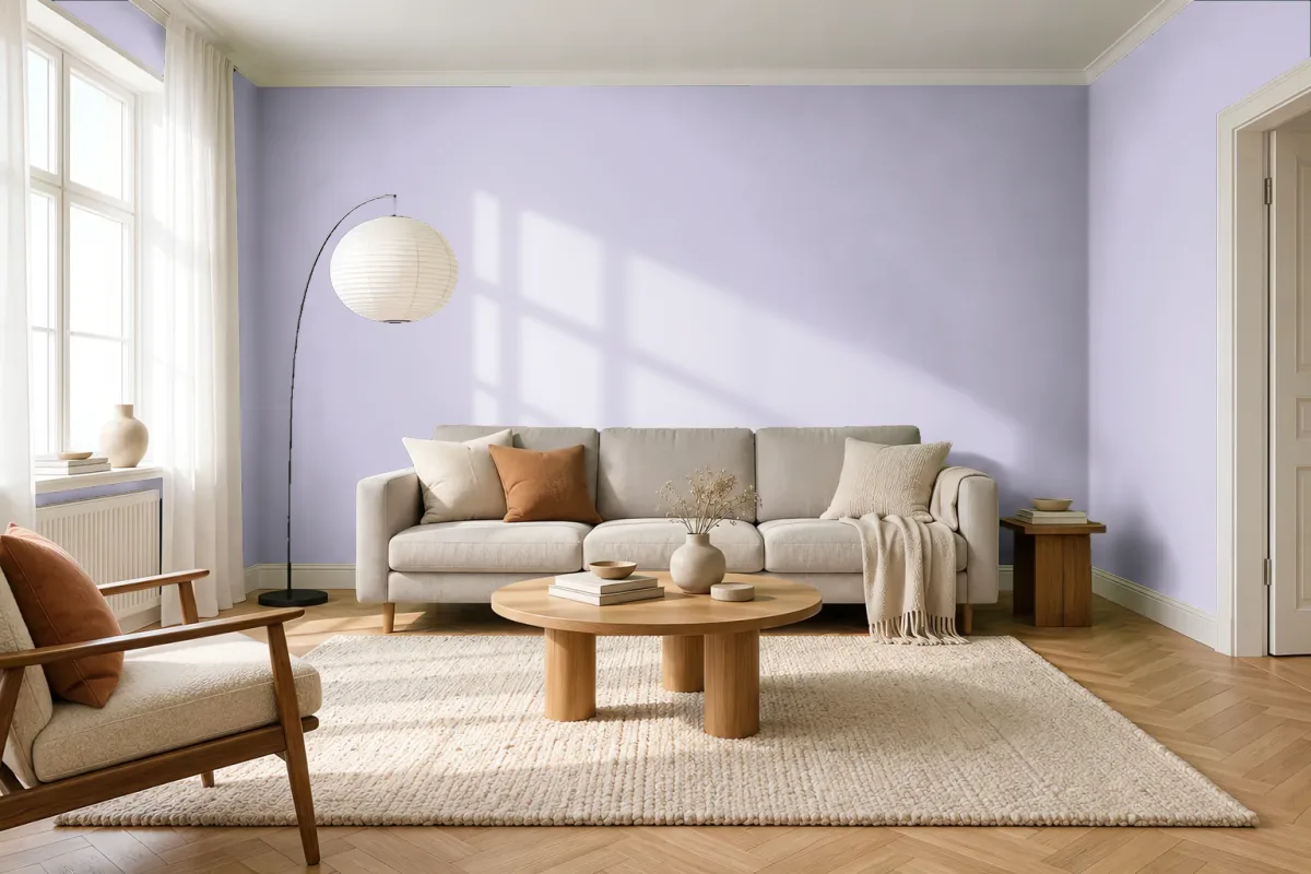 Краска PANTONE 665 C — гостиная в скандинавском стиле