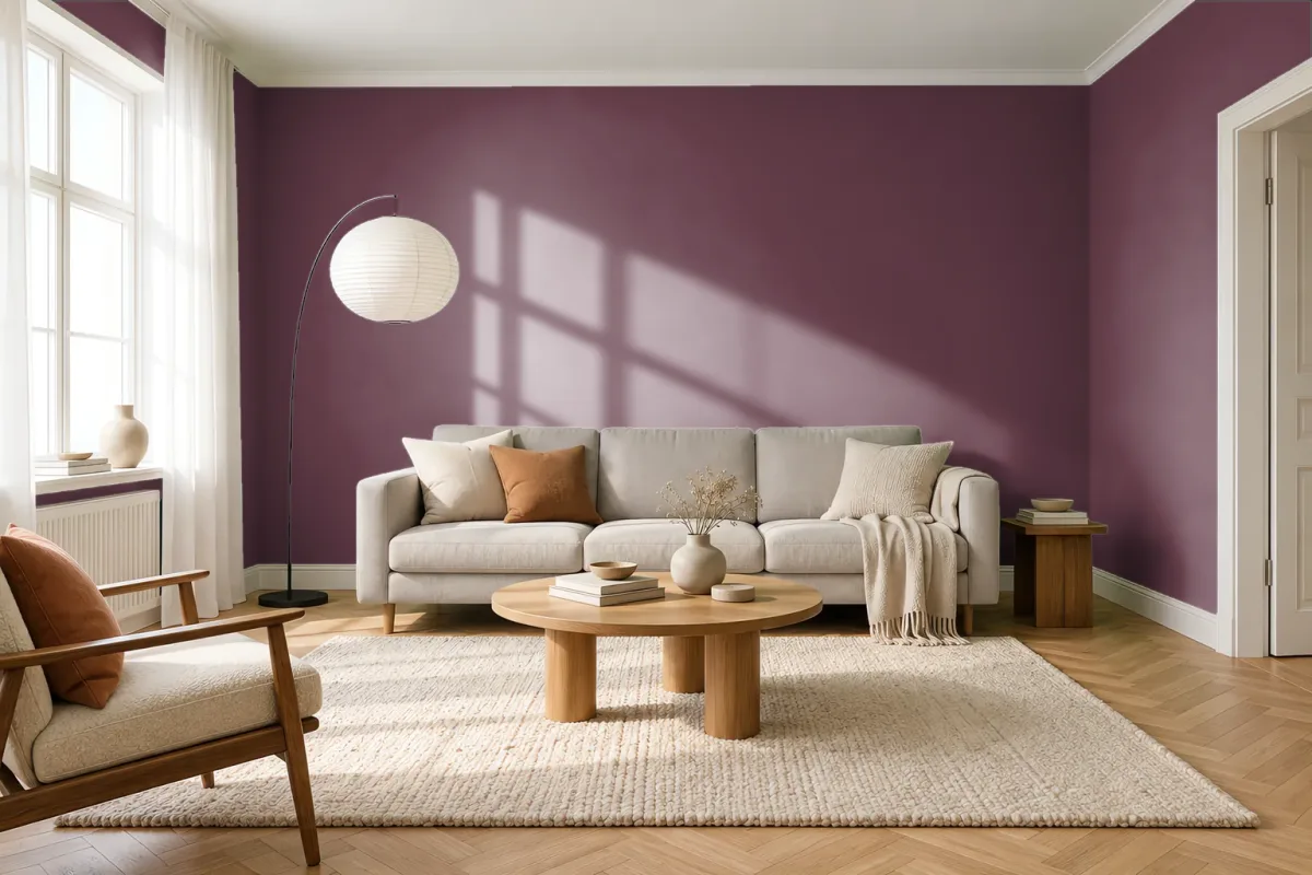 Краска NCS S 6030-R20B — гостиная в скандинавском стиле