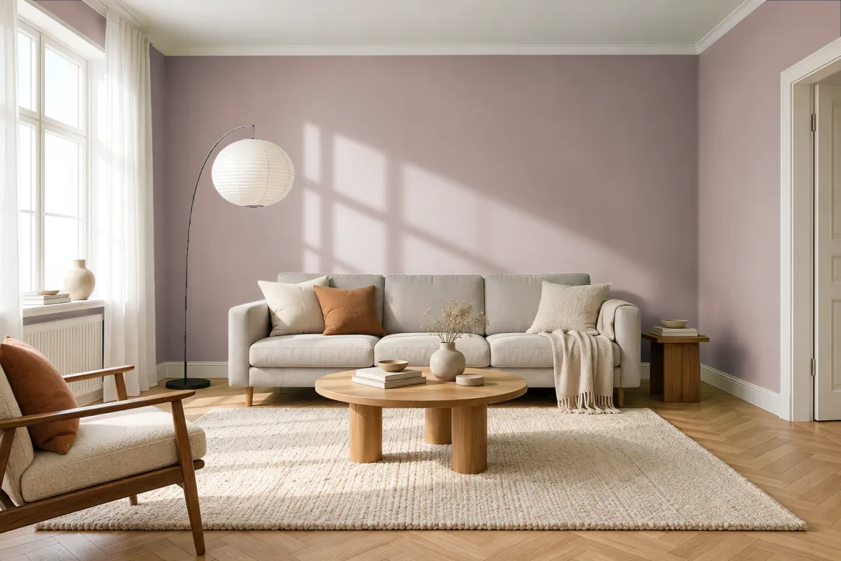 Краска RAL 040 60 10 яркая карамель — гостиная в скандинавском стиле