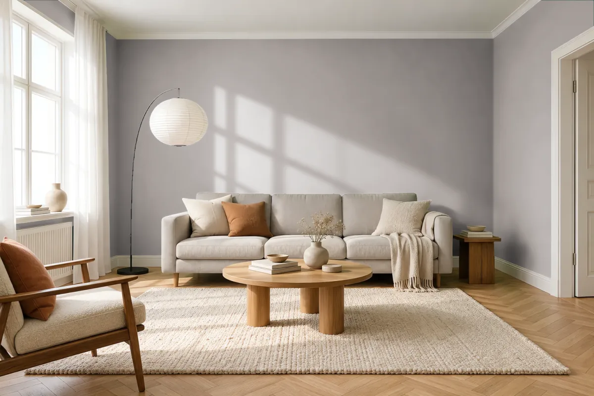 Краска Little Greene LG 246 Dolphin — гостиная в скандинавском стиле