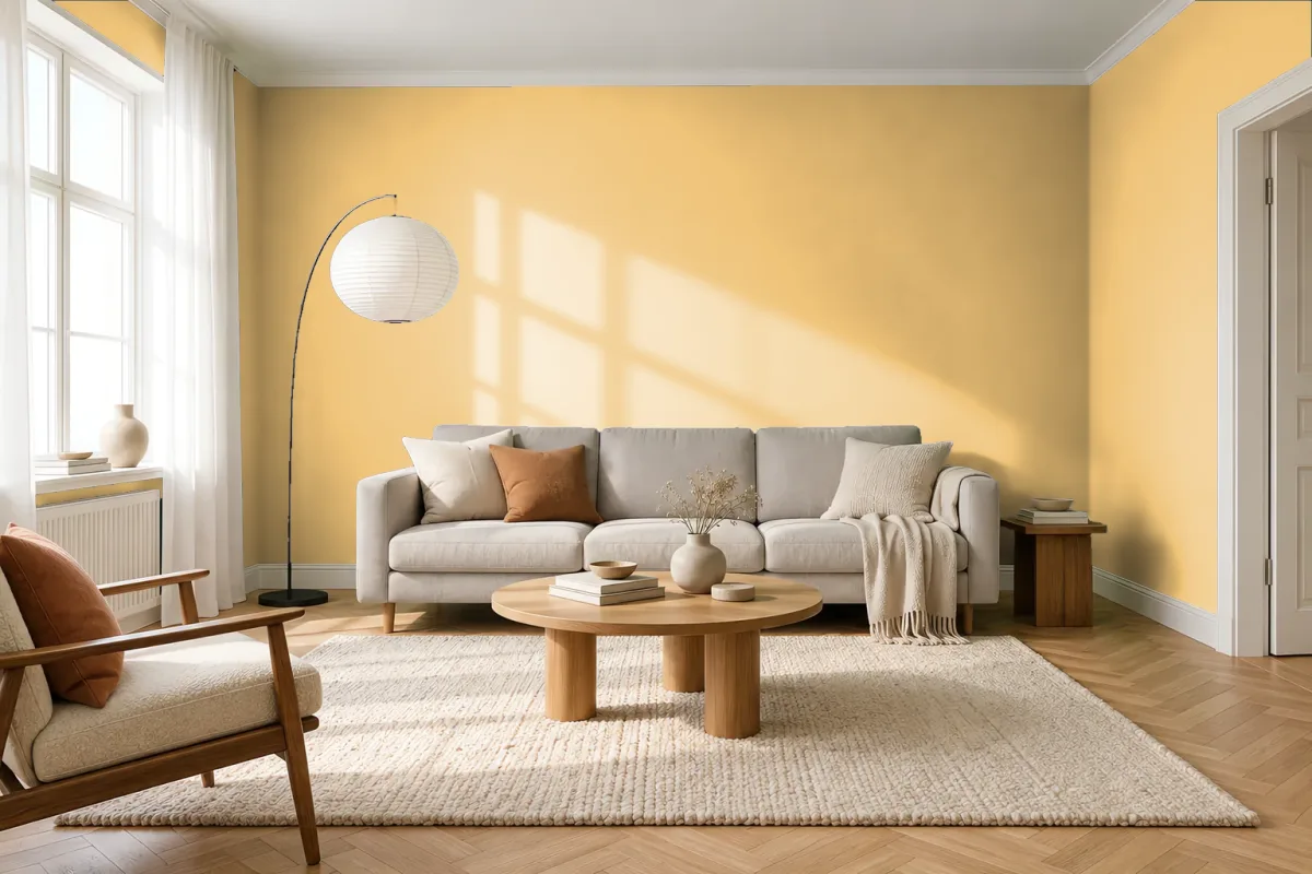 Краска Swiss Lake SL-1039 Beeswax — гостиная в скандинавском стиле