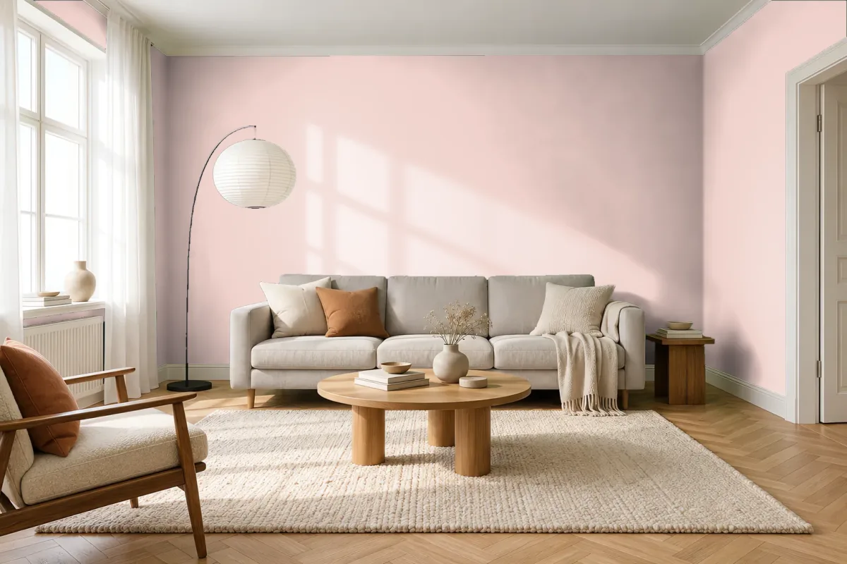 Краска Swiss Lake SL-1298 Shyness — гостиная в скандинавском стиле