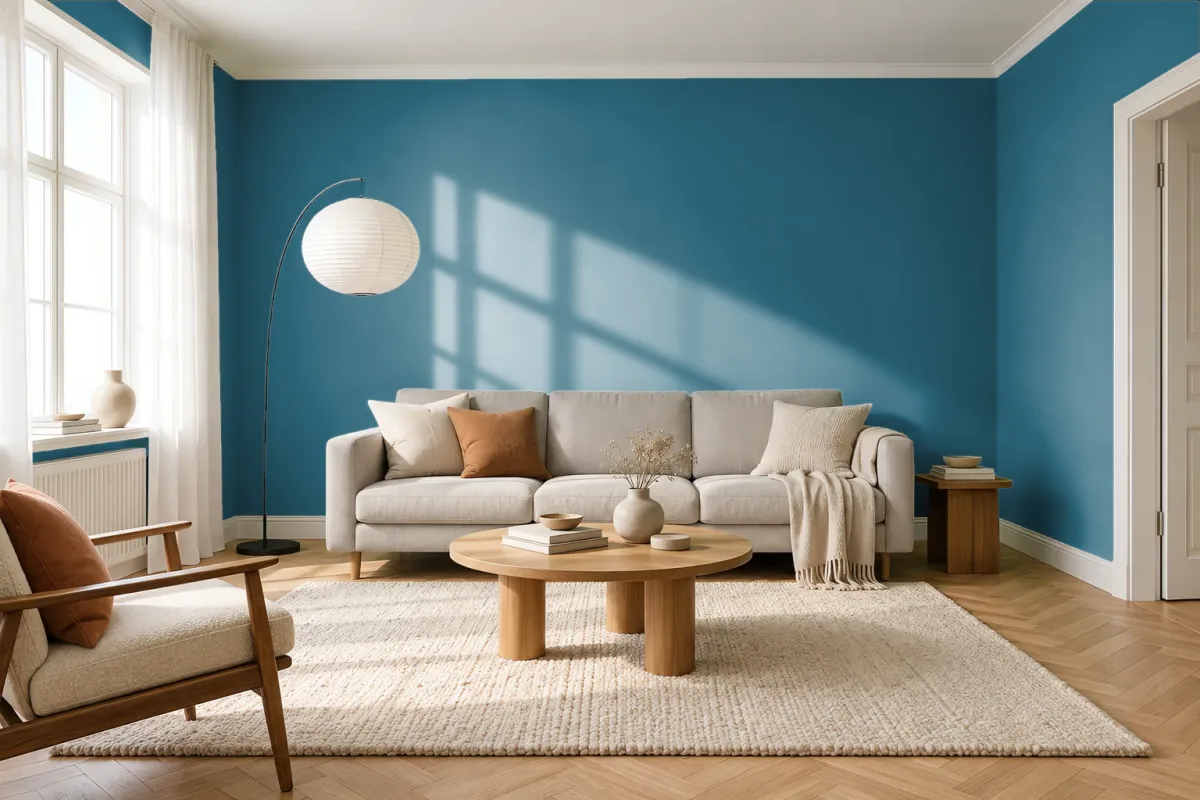 Краска Swiss Lake SL-3124 — гостиная в скандинавском стиле